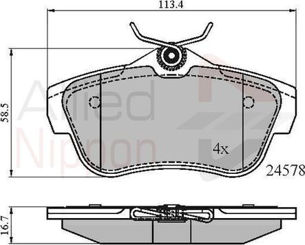 Comline ADB01622 - Kit de plaquettes de frein, frein à disque cwaw.fr