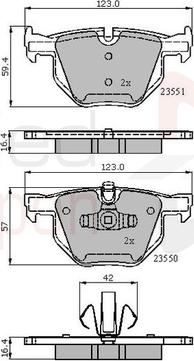 Comline ADB01671 - Kit de plaquettes de frein, frein à disque cwaw.fr