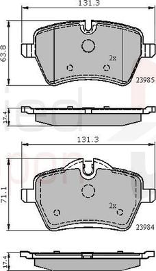 Comline ADB01673 - Kit de plaquettes de frein, frein à disque cwaw.fr