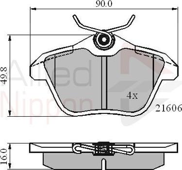 Comline ADB01095 - Kit de plaquettes de frein, frein à disque cwaw.fr