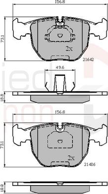 Comline ADB01096 - Kit de plaquettes de frein, frein à disque cwaw.fr