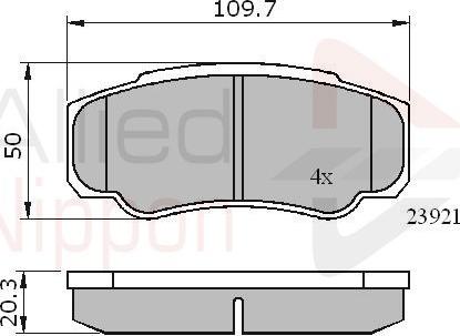 Comline ADB01042 - Kit de plaquettes de frein, frein à disque cwaw.fr