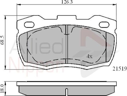 Comline ADB01052 - Kit de plaquettes de frein, frein à disque cwaw.fr