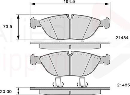 Comline ADB01003 - Kit de plaquettes de frein, frein à disque cwaw.fr