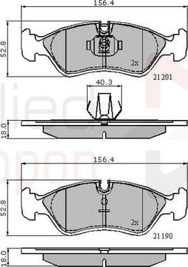 Comline ADB01007 - Kit de plaquettes de frein, frein à disque cwaw.fr