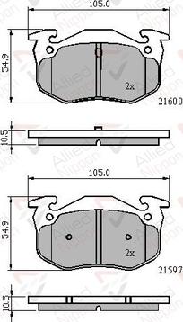 Comline ADB01080 - Kit de plaquettes de frein, frein à disque cwaw.fr