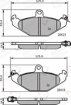 Comline ADB01081 - Kit de plaquettes de frein, frein à disque cwaw.fr