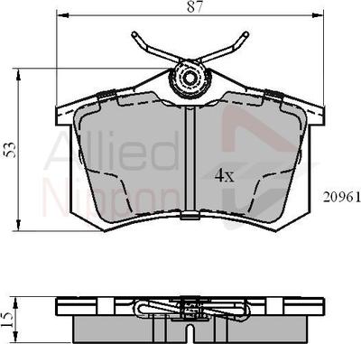 Comline ADB0108 - Kit de plaquettes de frein, frein à disque cwaw.fr