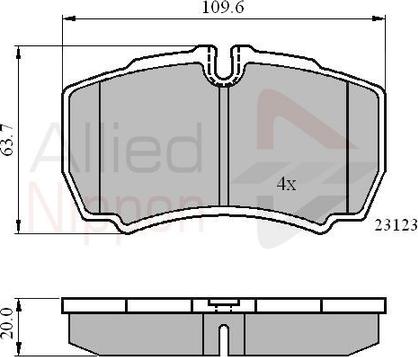 Comline ADB01034 - Kit de plaquettes de frein, frein à disque cwaw.fr