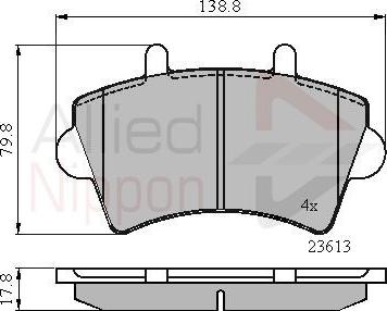 Comline ADB01035 - Kit de plaquettes de frein, frein à disque cwaw.fr