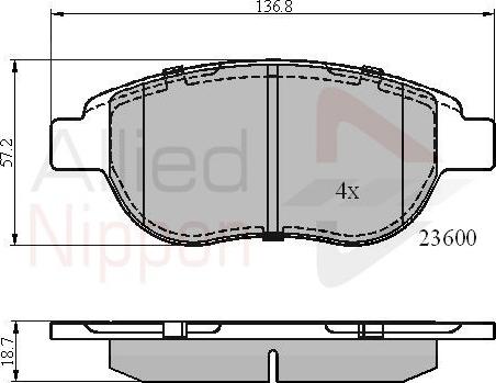 Comline ADB01038 - Kit de plaquettes de frein, frein à disque cwaw.fr