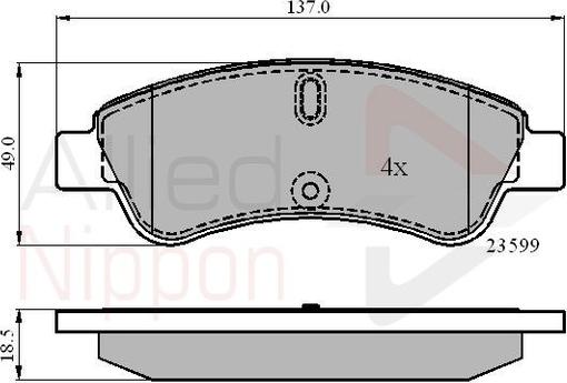 Comline ADB01033 - Kit de plaquettes de frein, frein à disque cwaw.fr