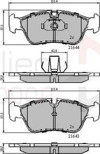 Comline ADB01023 - Kit de plaquettes de frein, frein à disque cwaw.fr