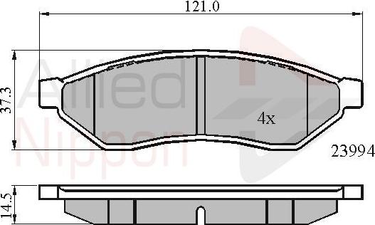 Comline ADB01190 - Kit de plaquettes de frein, frein à disque cwaw.fr