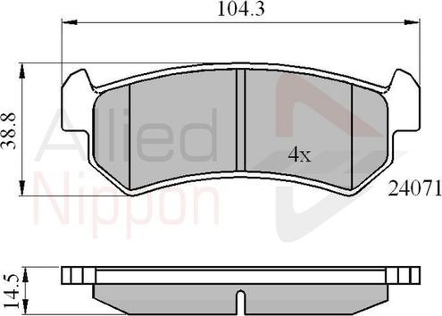 Comline ADB01191 - Kit de plaquettes de frein, frein à disque cwaw.fr