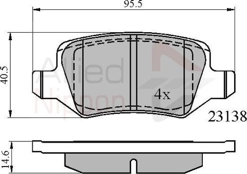 Comline ADB01149 - Kit de plaquettes de frein, frein à disque cwaw.fr