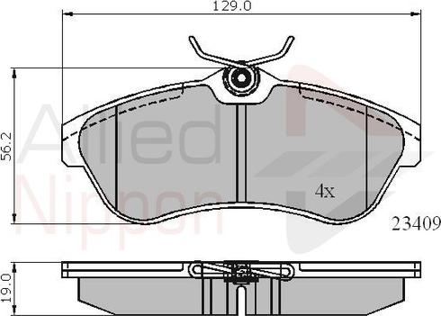 Comline ADB01146 - Kit de plaquettes de frein, frein à disque cwaw.fr