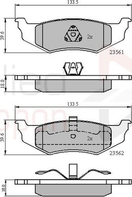 Comline ADB01100 - Kit de plaquettes de frein, frein à disque cwaw.fr