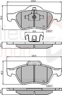 Comline ADB01115 - Kit de plaquettes de frein, frein à disque cwaw.fr