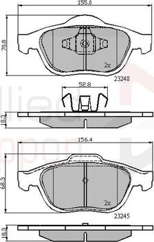 Comline ADB01116 - Kit de plaquettes de frein, frein à disque cwaw.fr