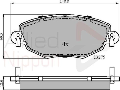 Comline ADB01110 - Kit de plaquettes de frein, frein à disque cwaw.fr