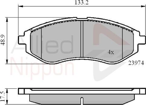 Comline ADB01186 - Kit de plaquettes de frein, frein à disque cwaw.fr