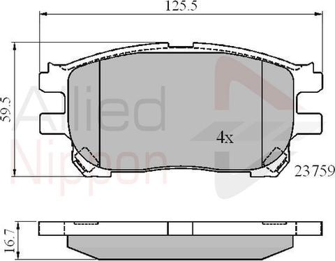 Comline ADB01139 - Kit de plaquettes de frein, frein à disque cwaw.fr