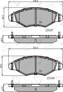 Comline ADB01131 - Kit de plaquettes de frein, frein à disque cwaw.fr