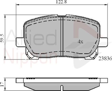 Comline ADB01132 - Kit de plaquettes de frein, frein à disque cwaw.fr