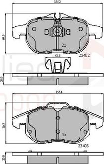 Comline ADB01137 - Kit de plaquettes de frein, frein à disque cwaw.fr