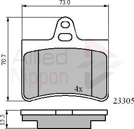 Comline ADB01122 - Kit de plaquettes de frein, frein à disque cwaw.fr