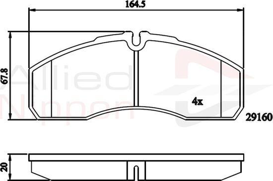 Comline ADB01173 - Kit de plaquettes de frein, frein à disque cwaw.fr