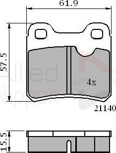 Comline ADB0117 - Kit de plaquettes de frein, frein à disque cwaw.fr