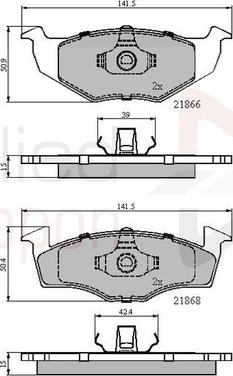 Comline ADB0180 - Kit de plaquettes de frein, frein à disque cwaw.fr