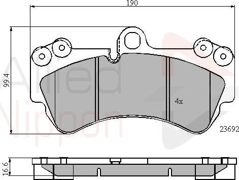 Comline ADB01314 - Kit de plaquettes de frein, frein à disque cwaw.fr