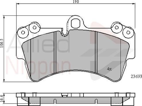 Comline ADB01315 - Kit de plaquettes de frein, frein à disque cwaw.fr