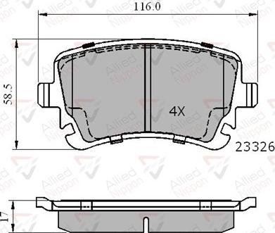 Comline ADB01313 - Kit de plaquettes de frein, frein à disque cwaw.fr