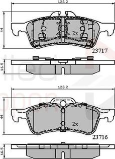 Comline ADB01317 - Kit de plaquettes de frein, frein à disque cwaw.fr