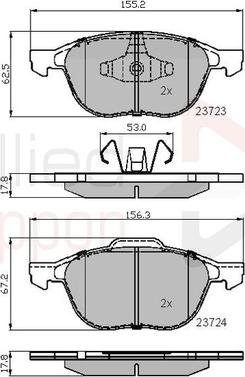 Comline ADB01323 - Kit de plaquettes de frein, frein à disque cwaw.fr