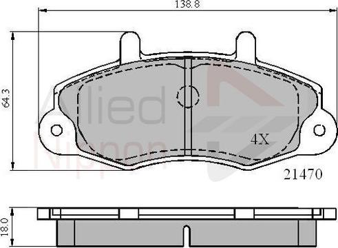 Comline ADB0132 - Kit de plaquettes de frein, frein à disque cwaw.fr