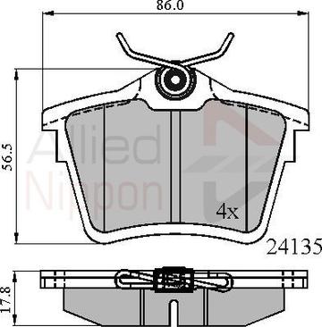 Comline ADB01252 - Kit de plaquettes de frein, frein à disque cwaw.fr