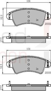 Comline ADB01260 - Kit de plaquettes de frein, frein à disque cwaw.fr