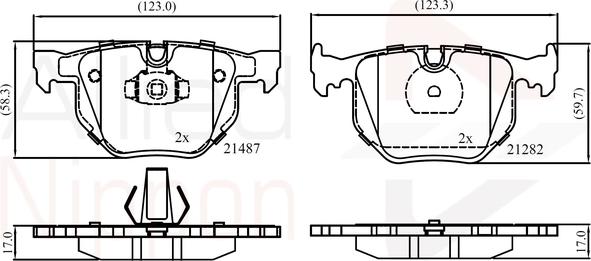 Comline ADB01205 - Kit de plaquettes de frein, frein à disque cwaw.fr