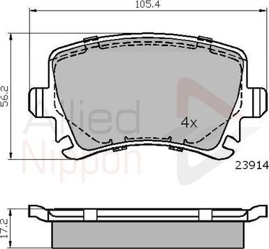 Comline ADB01284 - Kit de plaquettes de frein, frein à disque cwaw.fr