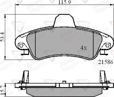 Comline ADB01235 - Kit de plaquettes de frein, frein à disque cwaw.fr