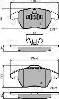 Comline ADB01224 - Kit de plaquettes de frein, frein à disque cwaw.fr