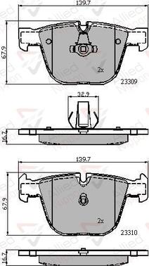 Comline ADB01794 - Kit de plaquettes de frein, frein à disque cwaw.fr