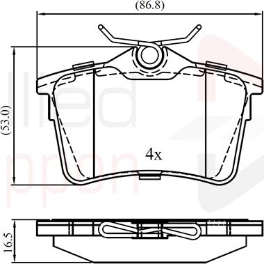 Comline ADB01797 - Kit de plaquettes de frein, frein à disque cwaw.fr