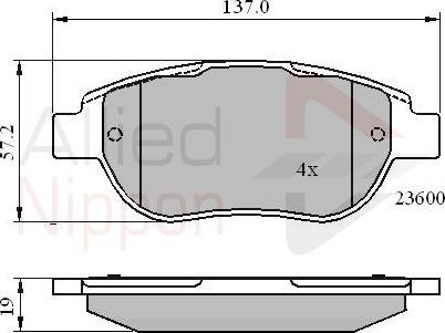 Comline ADB01748 - Kit de plaquettes de frein, frein à disque cwaw.fr