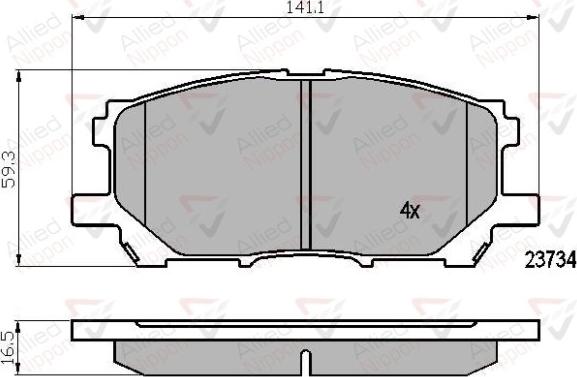 Comline ADB01750 - Kit de plaquettes de frein, frein à disque cwaw.fr